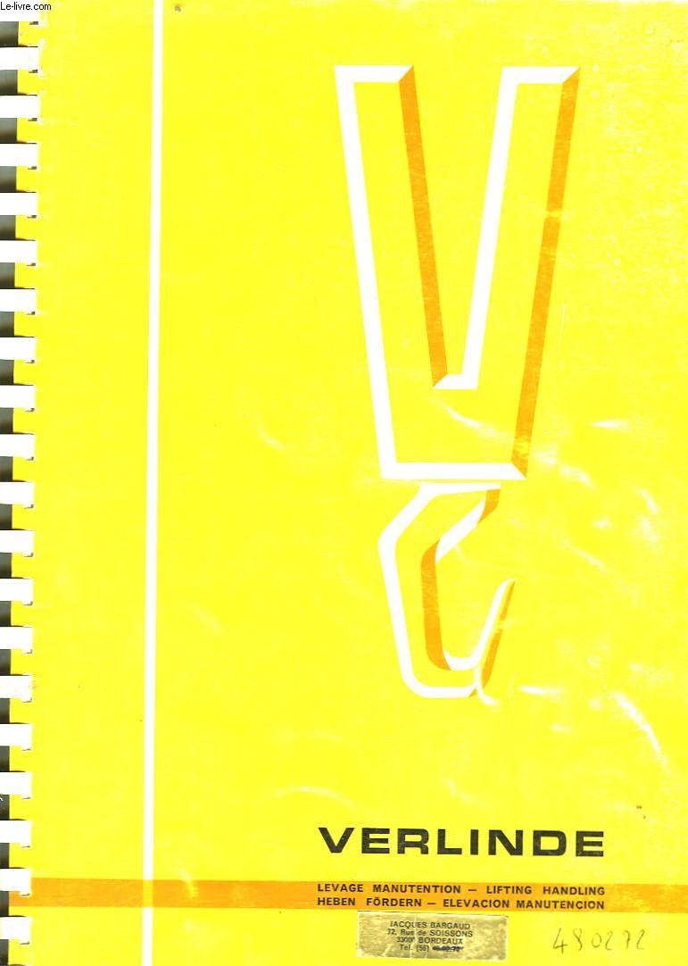 Catalogue de matriel  levage manutention.
