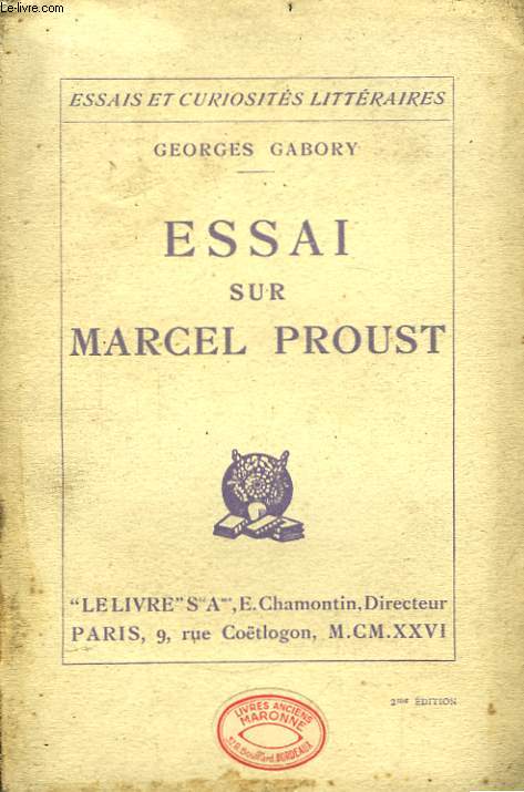 Essai sur Marcel Proust