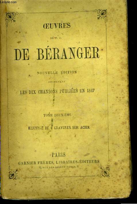 Oeuvres de P.J. de Branger. TOME II