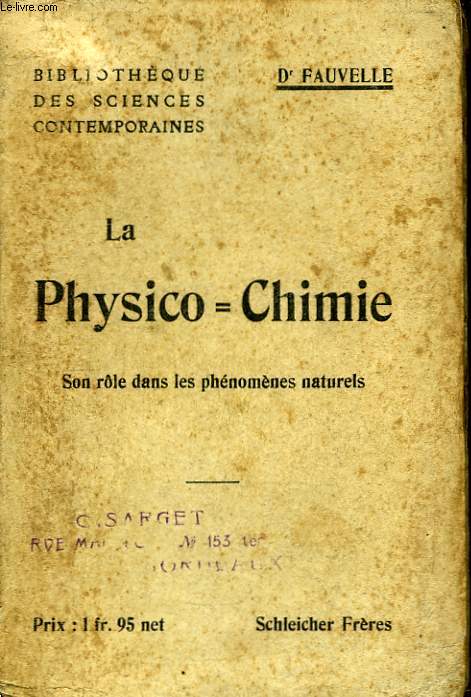 La Physico-Chimie