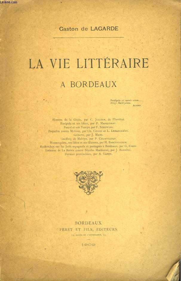 La Vie Littraire  Bordeaux.