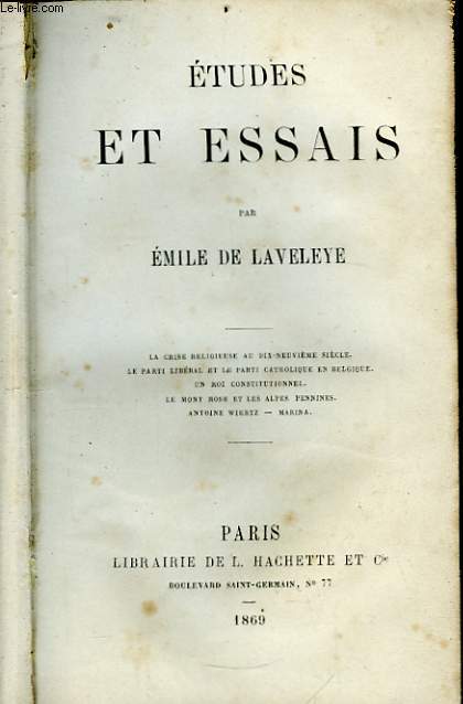 Etudes et Essais.