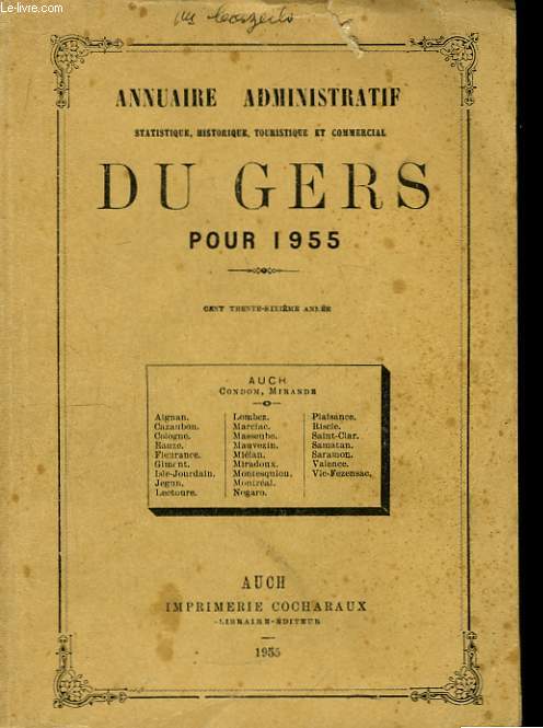 Annuaire administratif du Gers pour 1955.