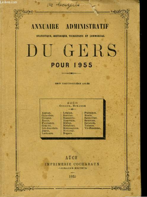 Annuaire administratif du Gers pour 1955.