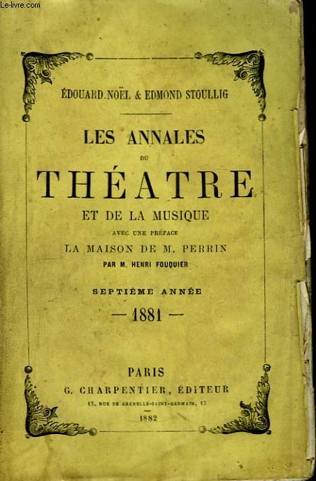 Les Annales du Thtre et de la Musique. 7me anne, 1881