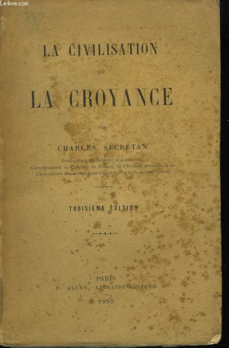 La civilisation et la croyance