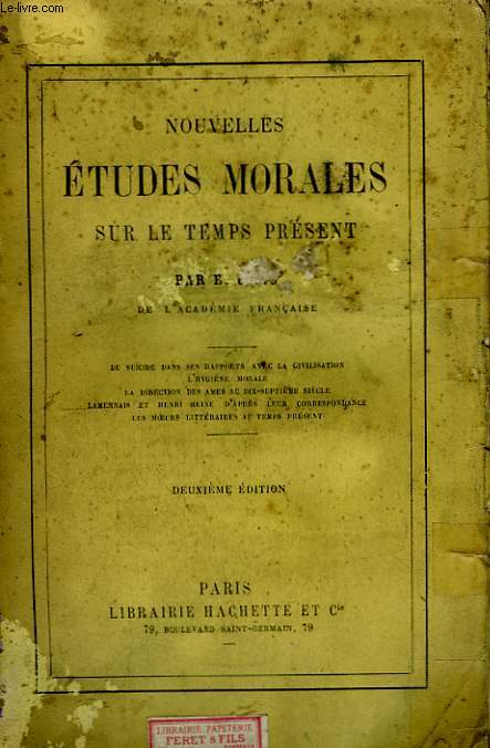 Nouvelles Etudes Morales, sur le temps prsent.