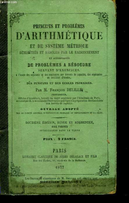 Principes et problmes d'arithmtique et de systme mtrique.