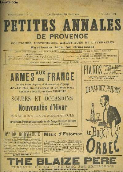 Petites Annales de Provence. N31, 1re anne.
