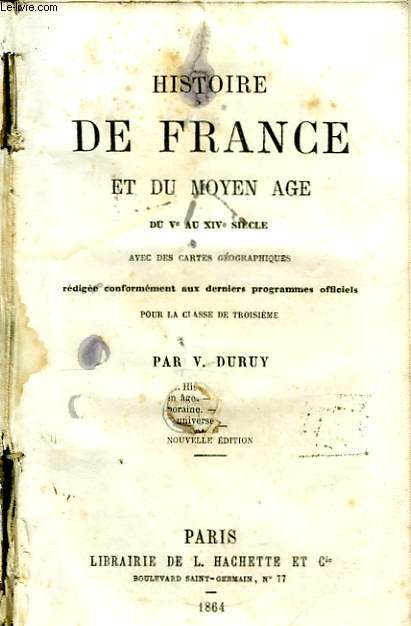 Histoire de France et du Moyen ge, du Ve au XIVe sicle.
