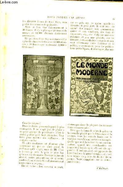 Le Monde Moderne. TOME I : Janvier - Juin 1895