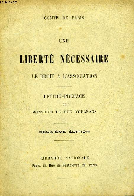 Une Libert Ncessaire. Le Droit  l'Association.