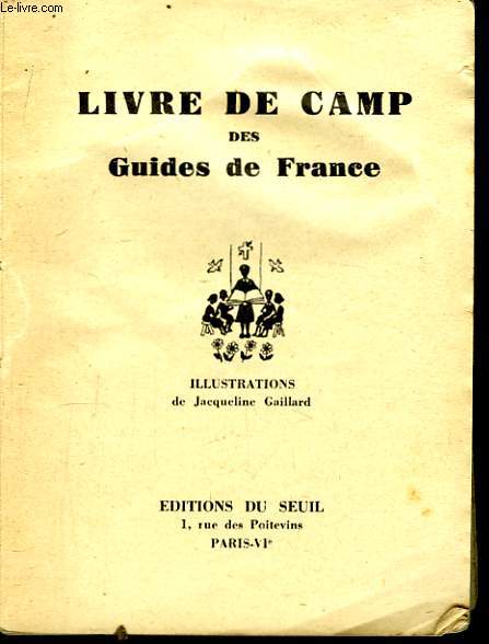 Livre de camp des Guides de France.