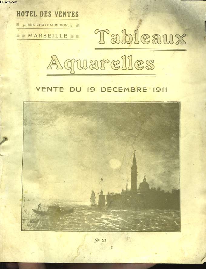 Catalogue des Tableaux et Aquarelles. N21