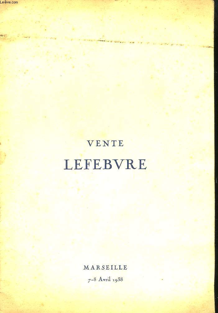 Vente Lefebvre.