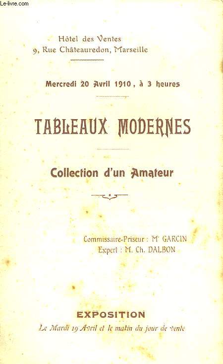Tableaux Modernes. Collection d'un Amateur.