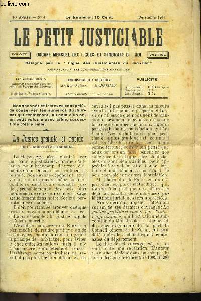 Le Petit Justifiable N4, 1re anne.