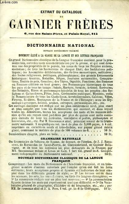 Extrait du catalogue Garnier Frres