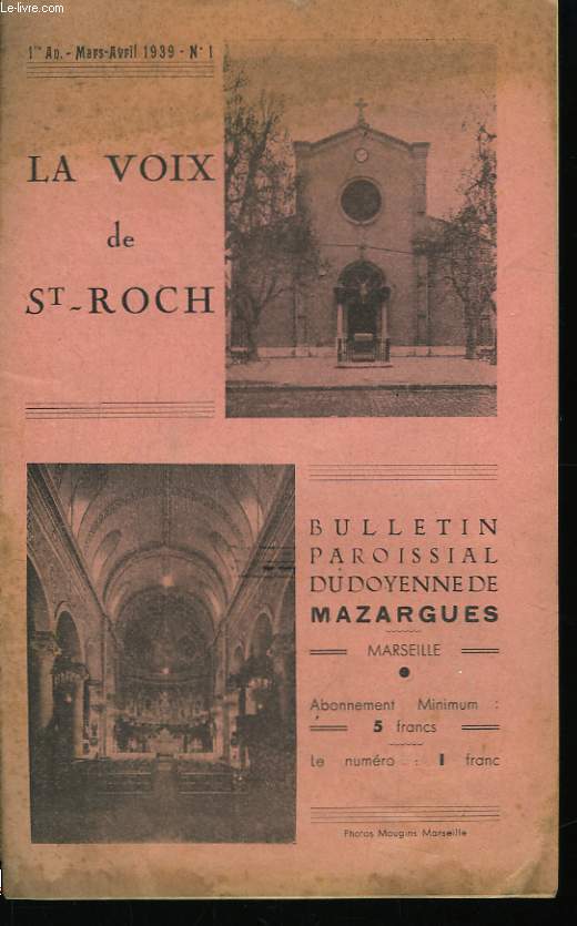 La Voix de St-Roch. N1 - 1re anne.