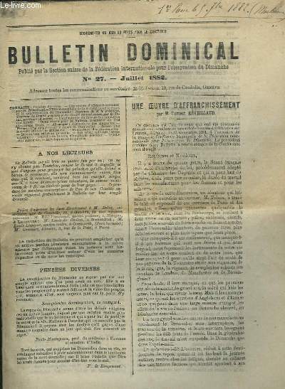 Bulletin Dominical. N27