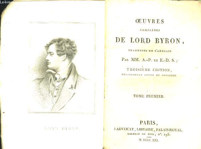 Oeuvres compltes de Lord Byron. Extrait du 1er Tome : Oscar d'Alva. / . 3me dition.