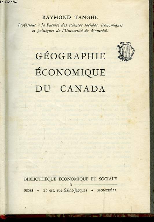 Gographie conomique du Canada.