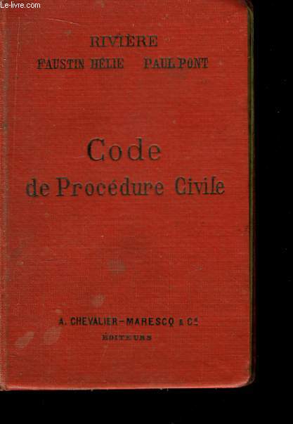 Code de Procdure Civile, annot des arrts de la Cour de Cassation.