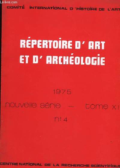 Rpertoire d'Art et d'Archologie. TOME XI, n4