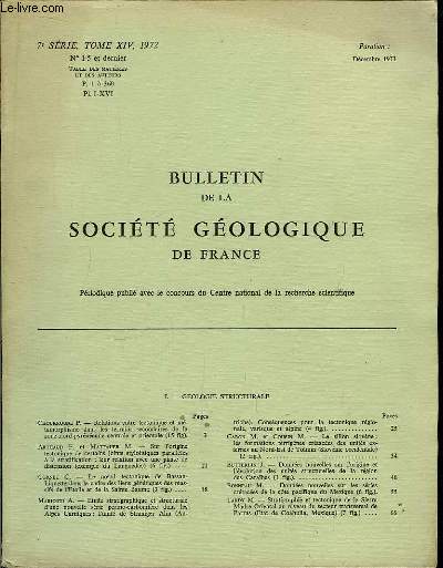 Bulletin de la Socit Gologique de France. N1 et 5 dernier - TOME XIV