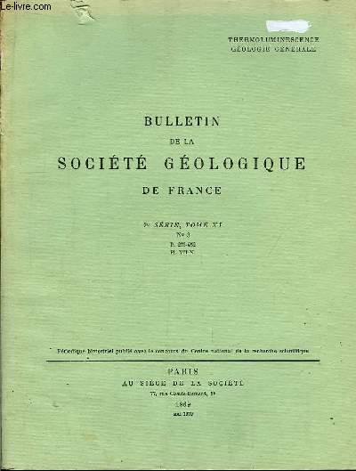 Bulletin de la Socit Gologique de France. N3 - TOME XI