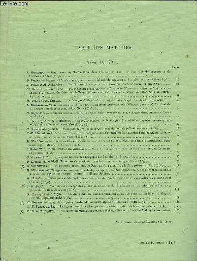 Bulletin de la Socit Gologique de France. N1 - TOME IX