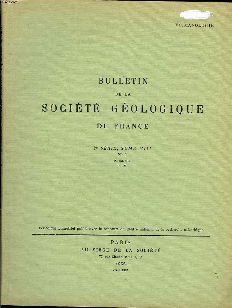Bulletin de la Socit Gologique de France. N2 - TOME VIII