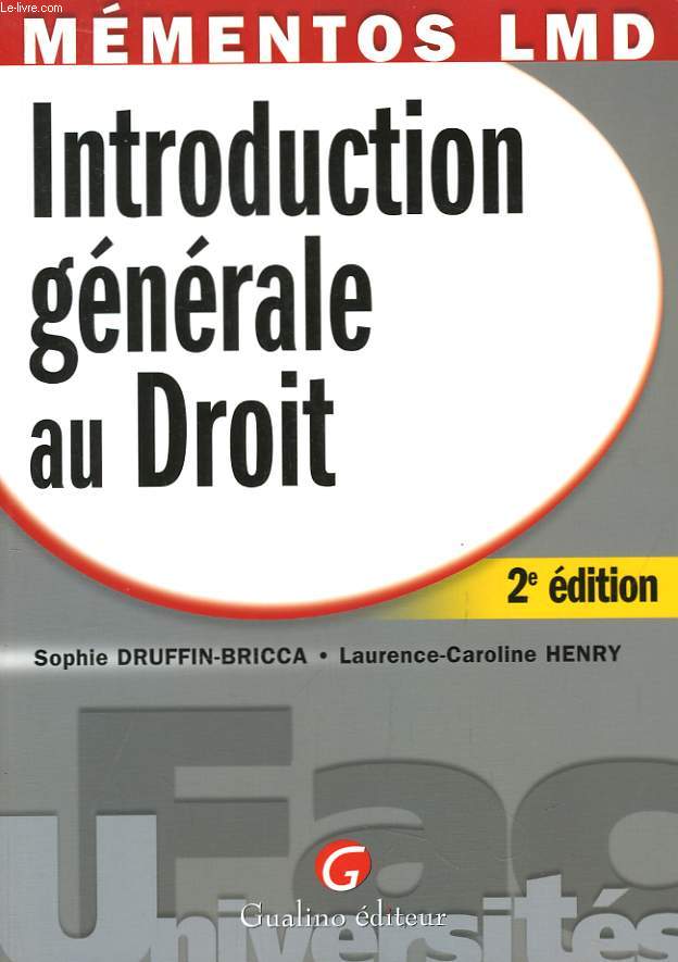 Introduction gnrale au Droit.