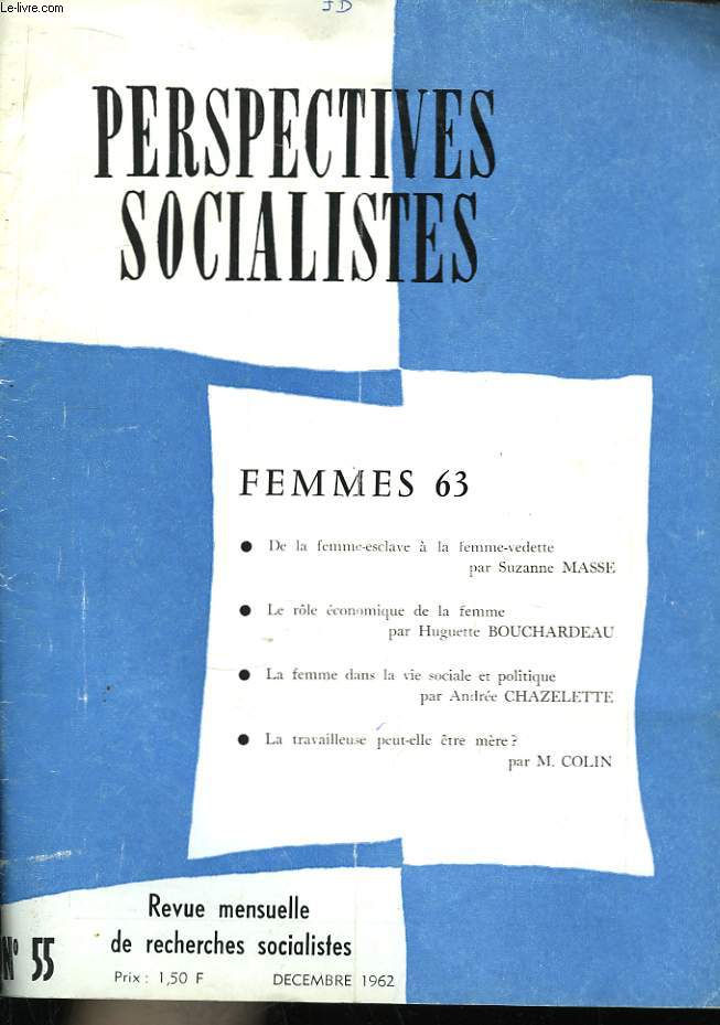 Perspectives socialistes. N55 : Femmes 63