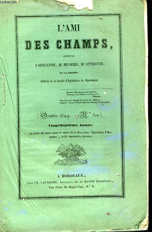 L'Ami des Champs. N320, 27eme anne.