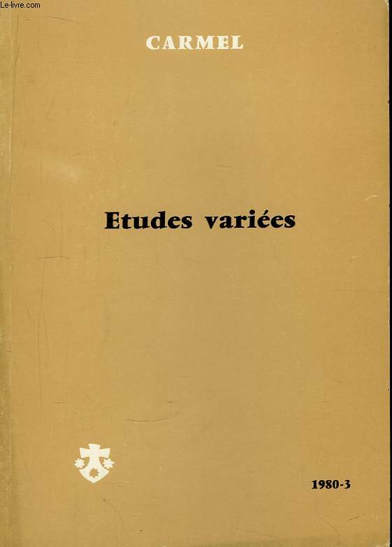 Carmel. Etudes varies.