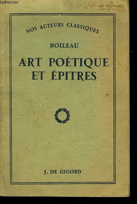 Art Potique et Epitres. Epitre VII - Epitre IX