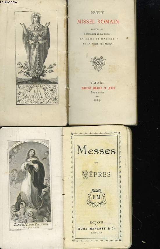 Messe et Vpres / Petit Missel Romain. 2 ouvrages dans un emboitage.