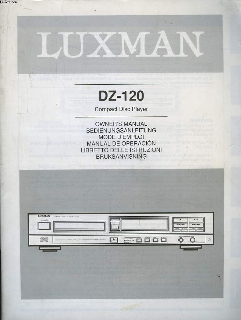 Luxman. Mode d'emploi du DZ-120