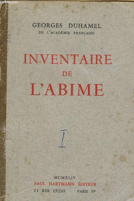 Inventaire de l'Abime 1884 - 1901