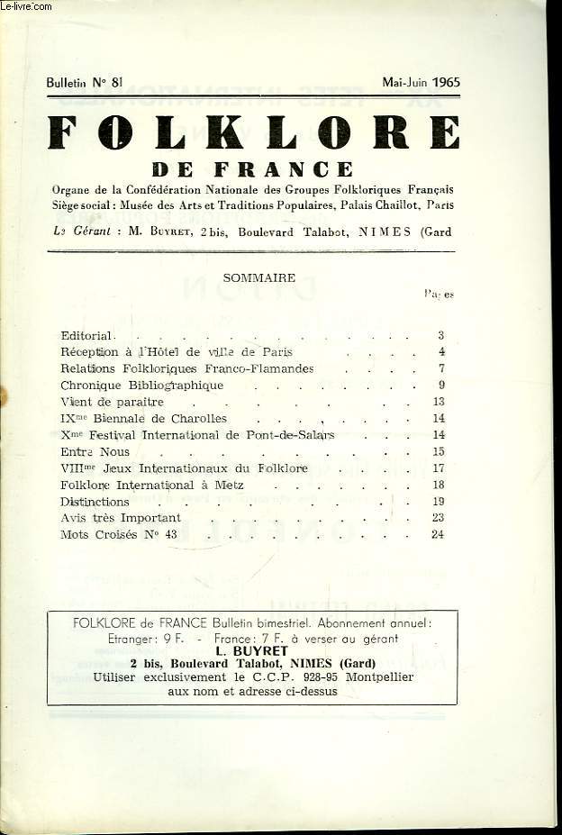 Folklore de France n81