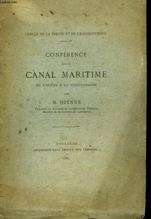 Confrence sur le Canal Maritime de l'Ocan  la Mditerrane