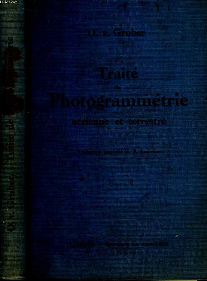 Trait de Photogrammtrie arienne et terrestre.