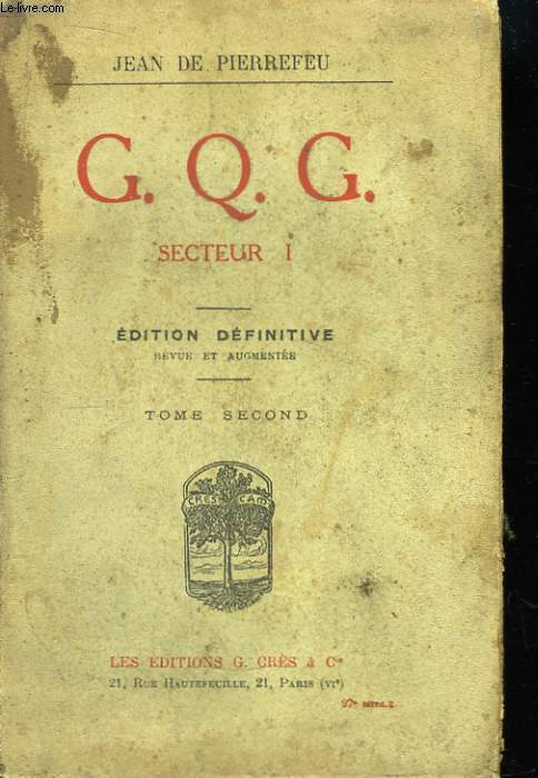 G.Q.G. Secteur 1. Tome 2nd.
