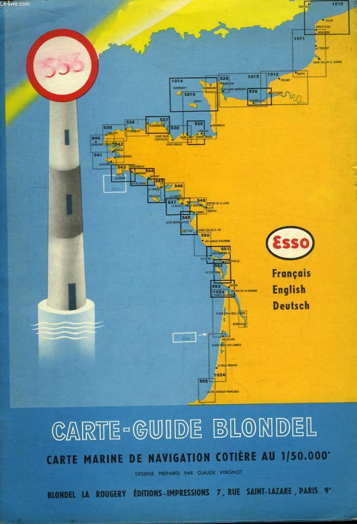 Carte-Guide Blondel N553 : Entre de la Gironde, Royan.