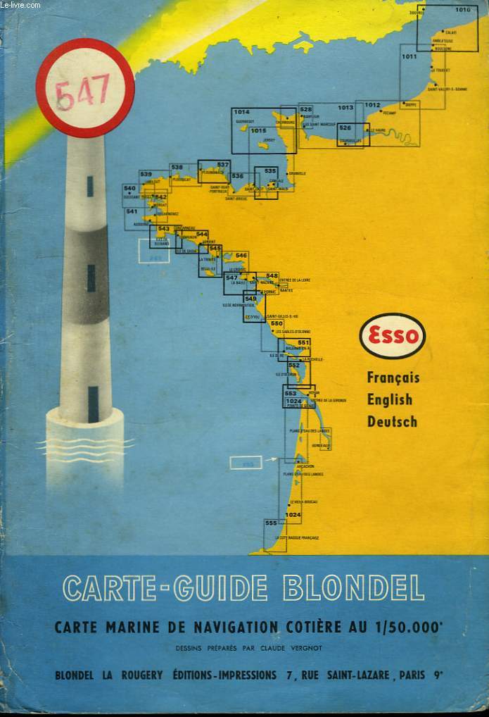 Carte-Guide Blondel N547 : Le Croisic, St-Nazaire, La Baule