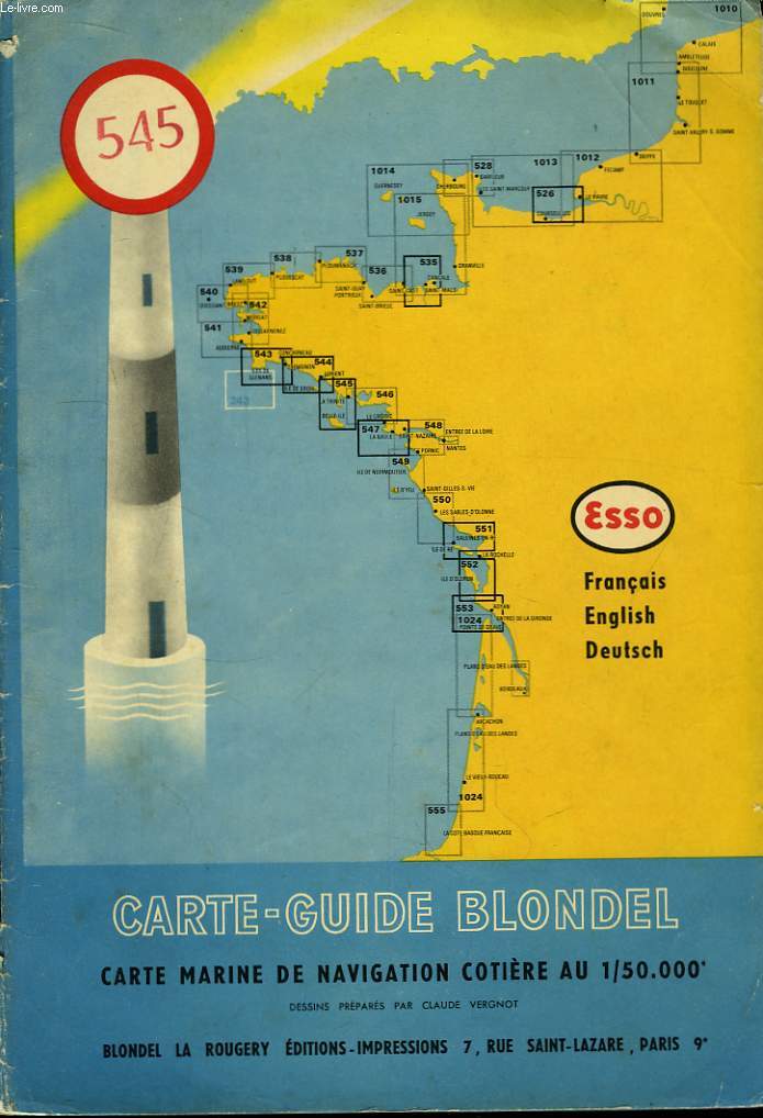 Carte-Guide Blondel N545 : Lorient, La Trinit