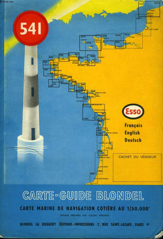 Carte-Guide Blondel N541 : Morgat, Audierne, le Raz de Sein.