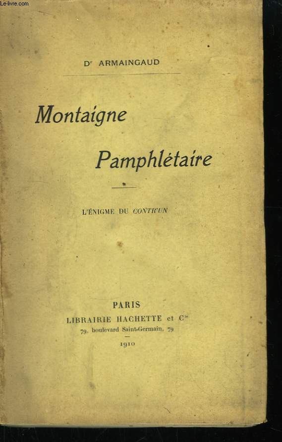 Montaigne Pamphltaire