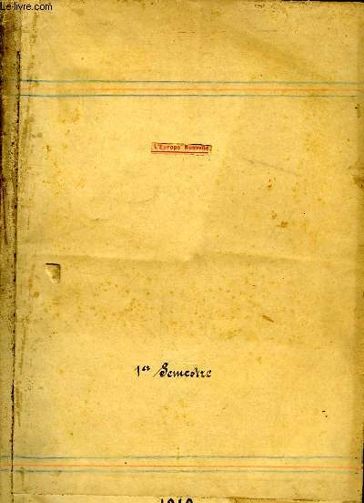 L'Europe Nouvelle. Anne 1919, 1er semestre (Du n1 au n26, 2me anne).